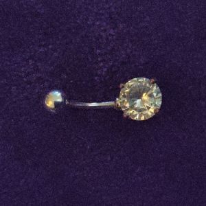 Stainless steel Diamond Belly button ring-$5 add on